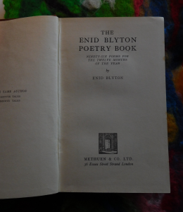 Frontispiece of Enid Blyton Poetry Book